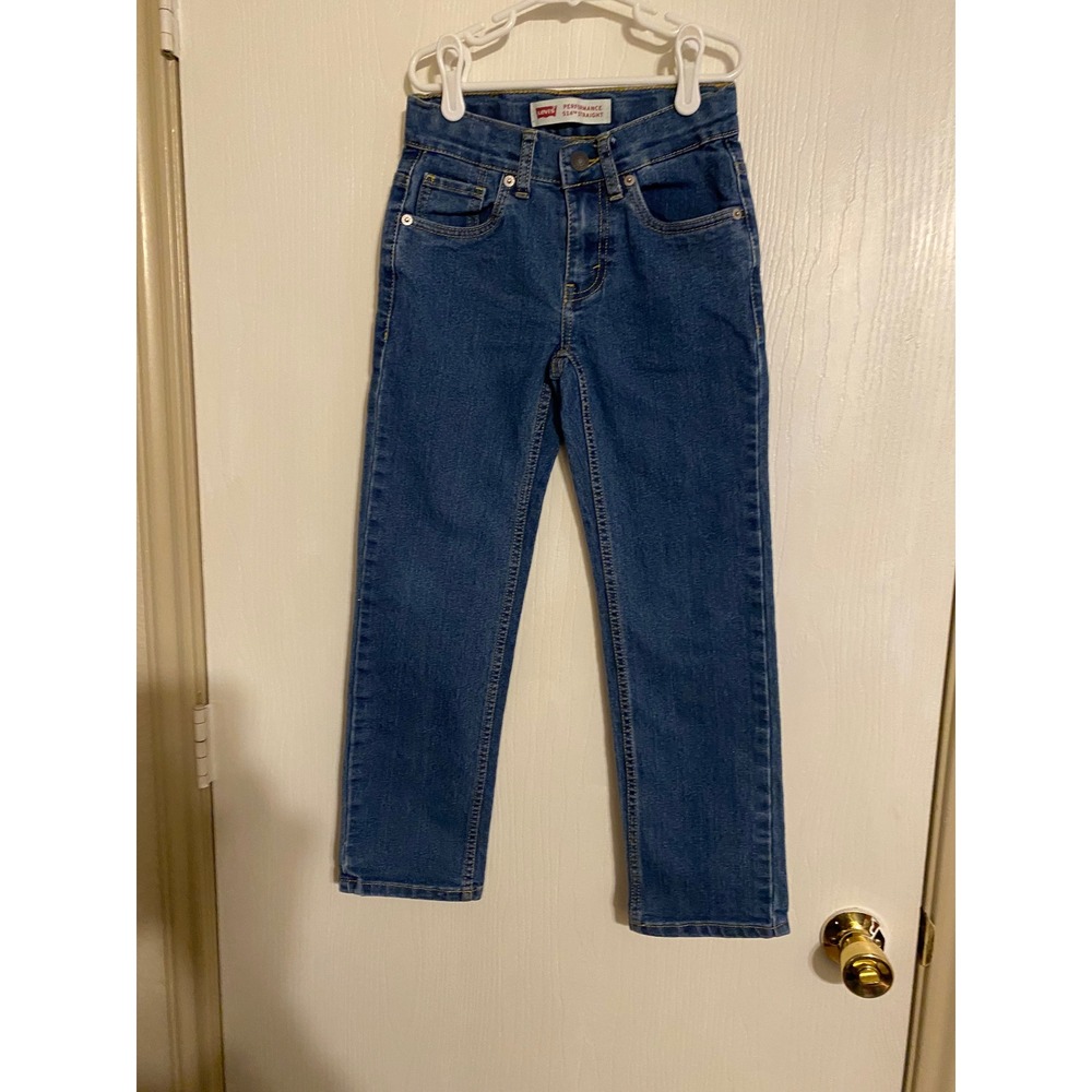 Levis 514 Slim Straight Performance Jeans Boys Size 8 Reg W24 L25 Med Wash 0188